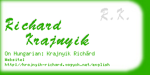 richard krajnyik business card